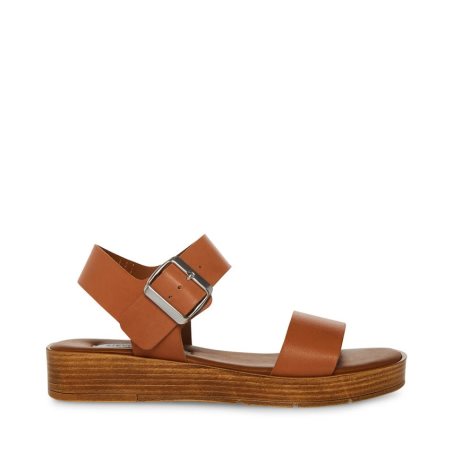 Sandalias de Plataforma Steve Madden Keenan Cuero Mujer Marrones | ES YJ2S09